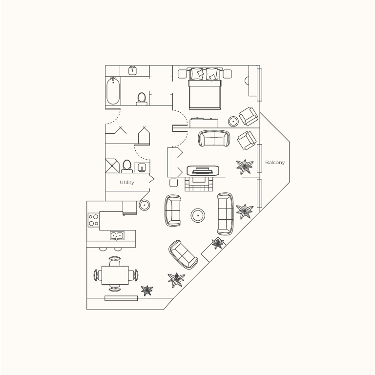 Plan A - 2 Bedrooms